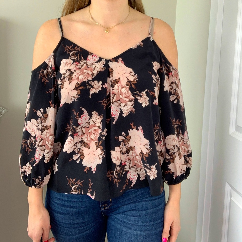 Joie 100% silk floral blouse size small